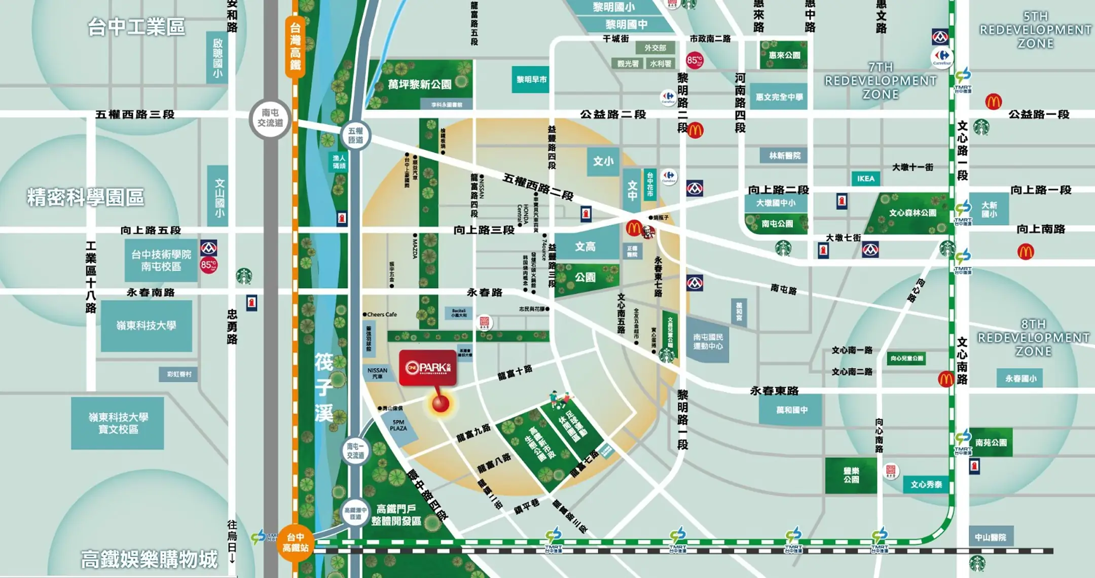 南屯區位與生活圈地圖